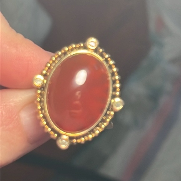 Carnelian ring 925 - Picture 2 of 7
